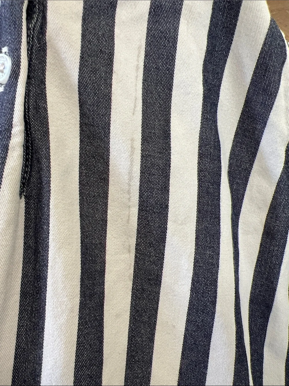 Petite plume navy stripes ruffle night gown girls size 8